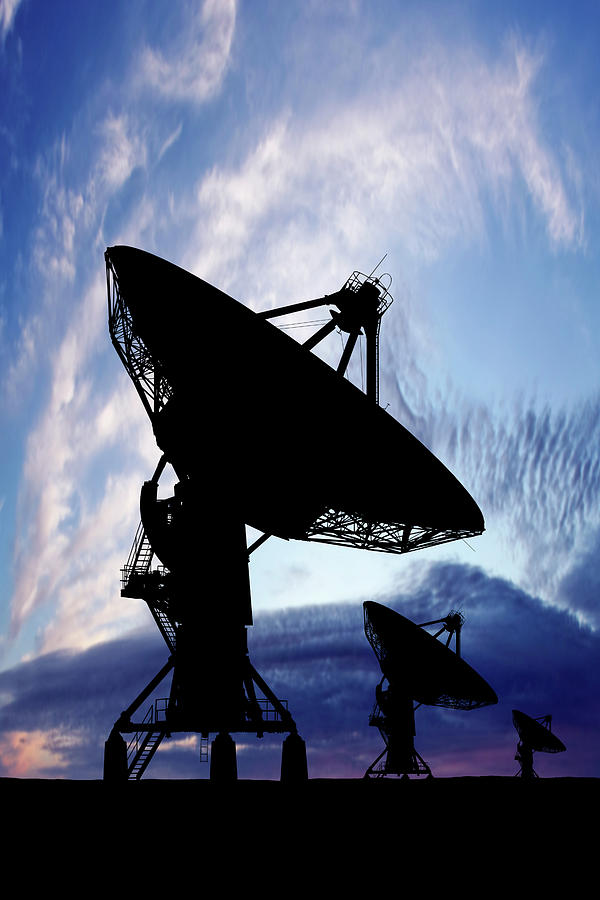 Xxxl Satellite Dish Silhouette Photograph by Sharply done