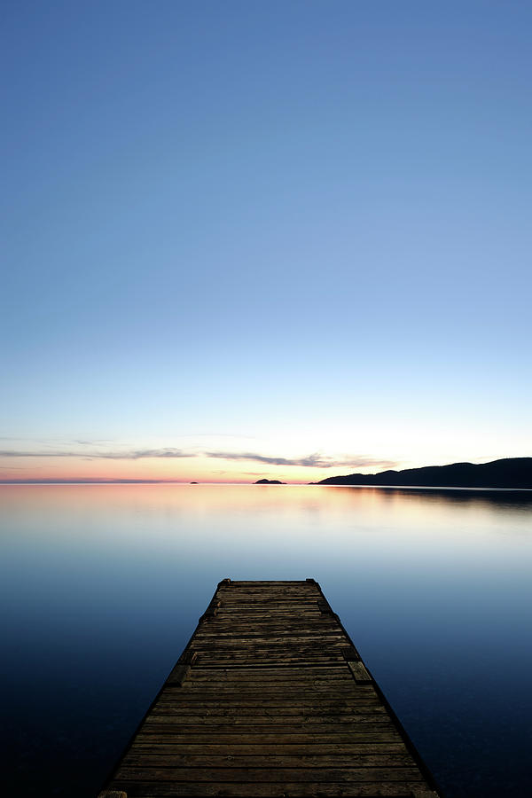 Lake Michigan Photograph - Xxxl Serene Lake With Dock by Sharply done