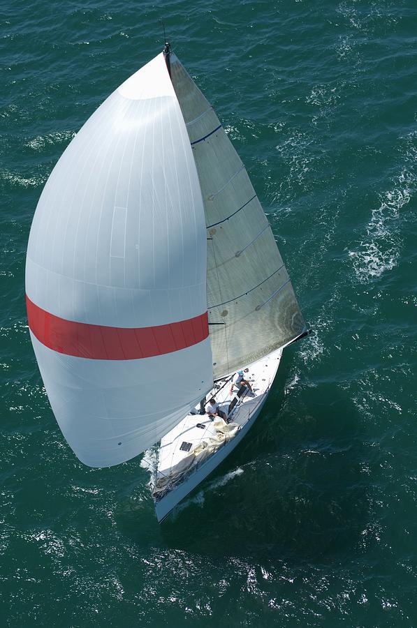 Yacht Competes In Team Sailing Event Photograph by Moodboard
