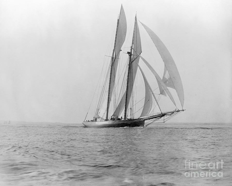 Yacht In The Sea Photograph by Bettmann