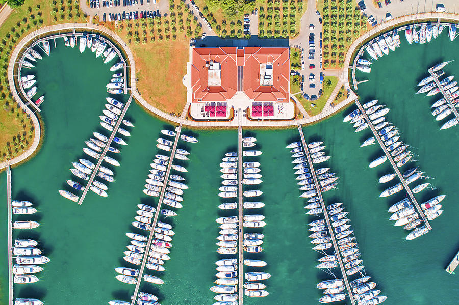 Yachting club and marina aerial view Photograph by Brch Photography ...