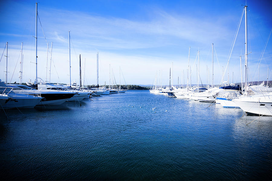 Yachts In The Harbour Photograph by Gaspr13
