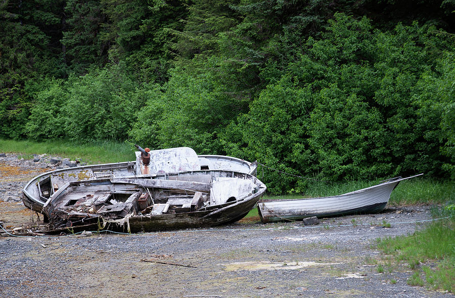 Yakutat Alaska Boat Wreck Photograph by Robert Braley