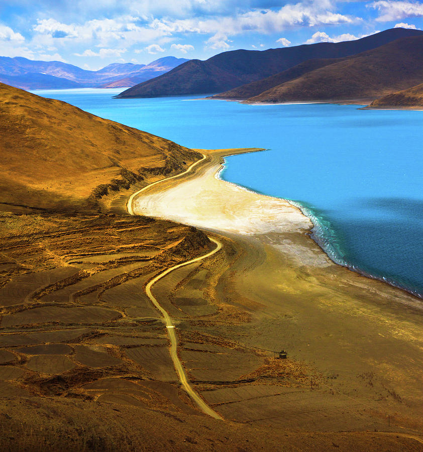 Yamdrok Lake At Tibet Photograph by Feng Wei Photography