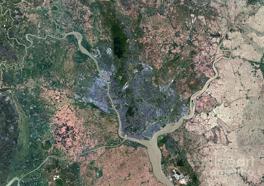 Yangon Photograph by Planetobserver/science Photo Library
