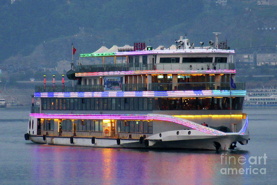 Yangtze Party Boat 1 Photograph by Randall Weidner