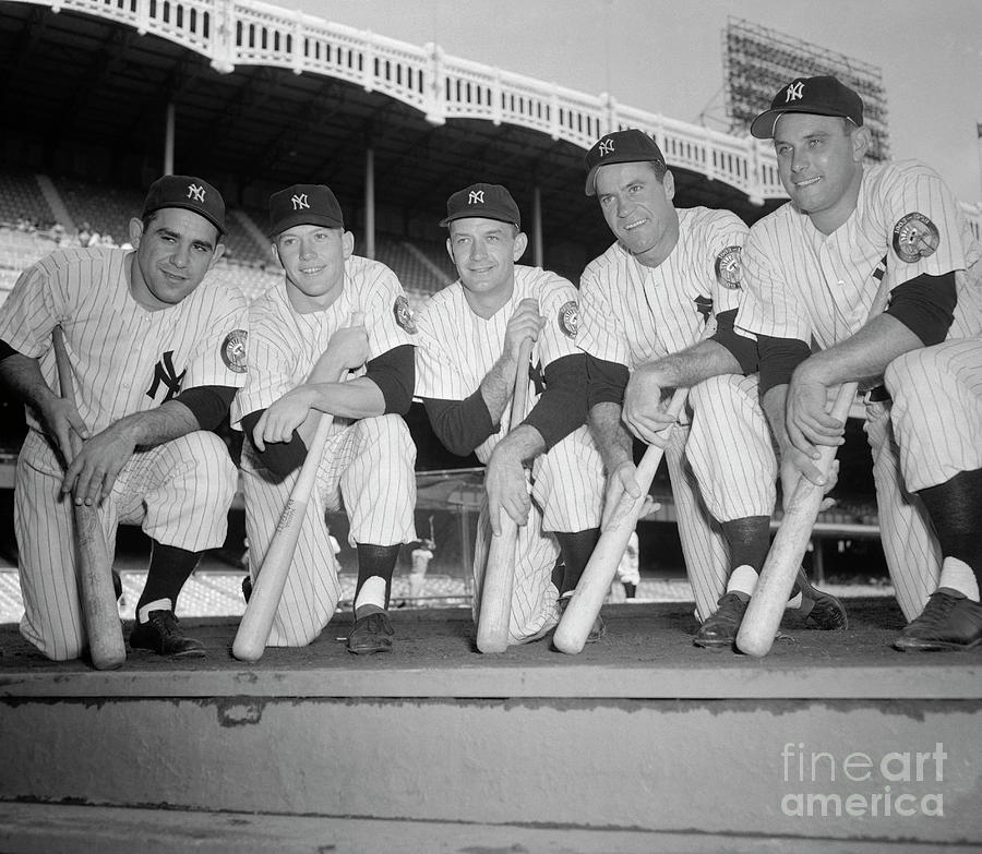 Yankee Baseball Players Photograph by Bettmann