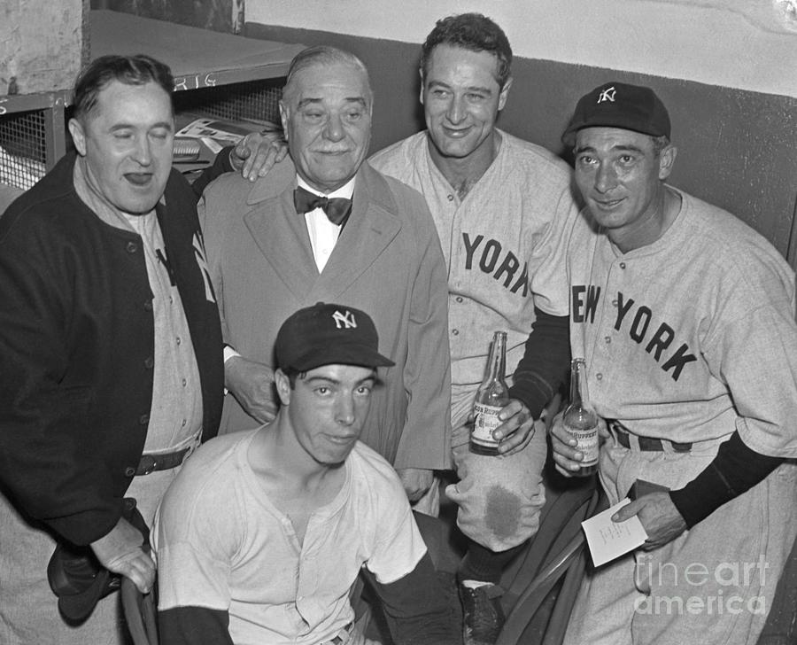 Yankee Stars Celebrating Series Victory Photograph by Bettmann