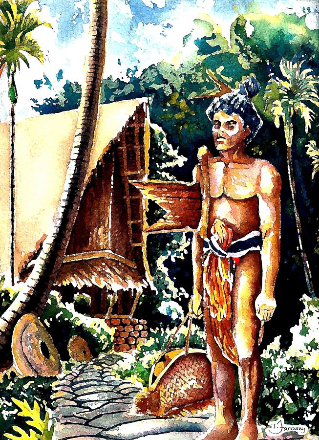 Yapese Style Painting by Thomas Fanoway