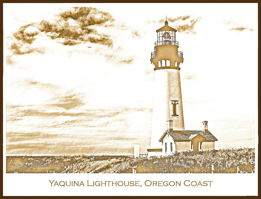 Yaquina Lighthouse, Oregon Photograph by A Macarthur Gurmankin