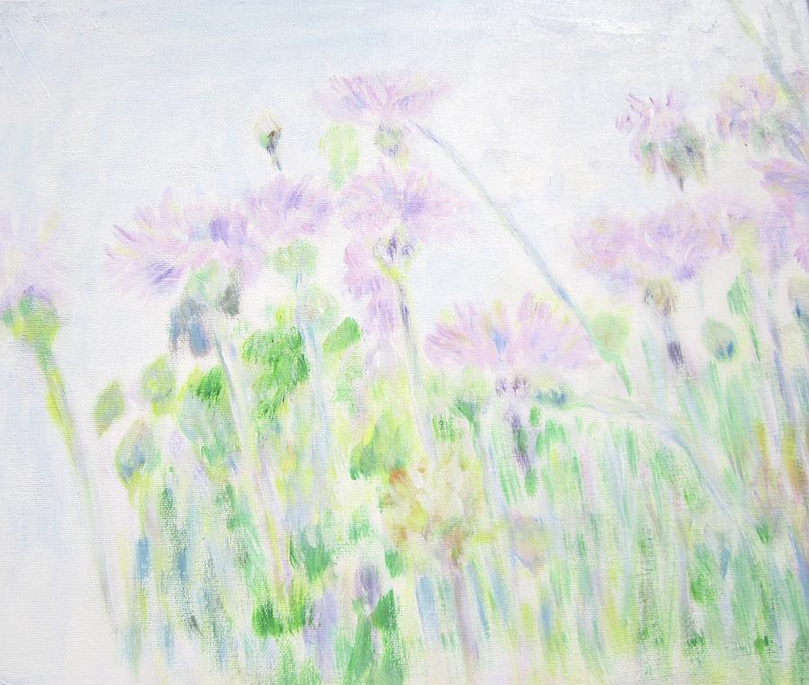 Yard Flowers Painting by Glenda Crigger