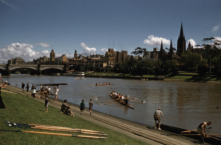 Yarra River Rowing Photograph by John Dominis