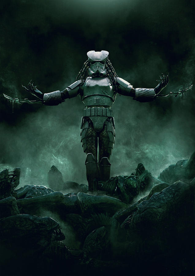 Star Wars Digital Art - Yautjatrooper by Guillem H Pongiluppi