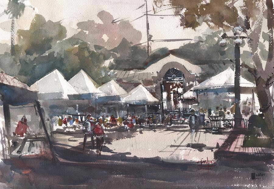 Ybor Saturday Market Painting by Gaston McKenzie