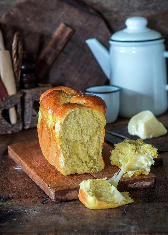 Yeast Bread Filled With Mozzarella Photograph by Irina Meliukh