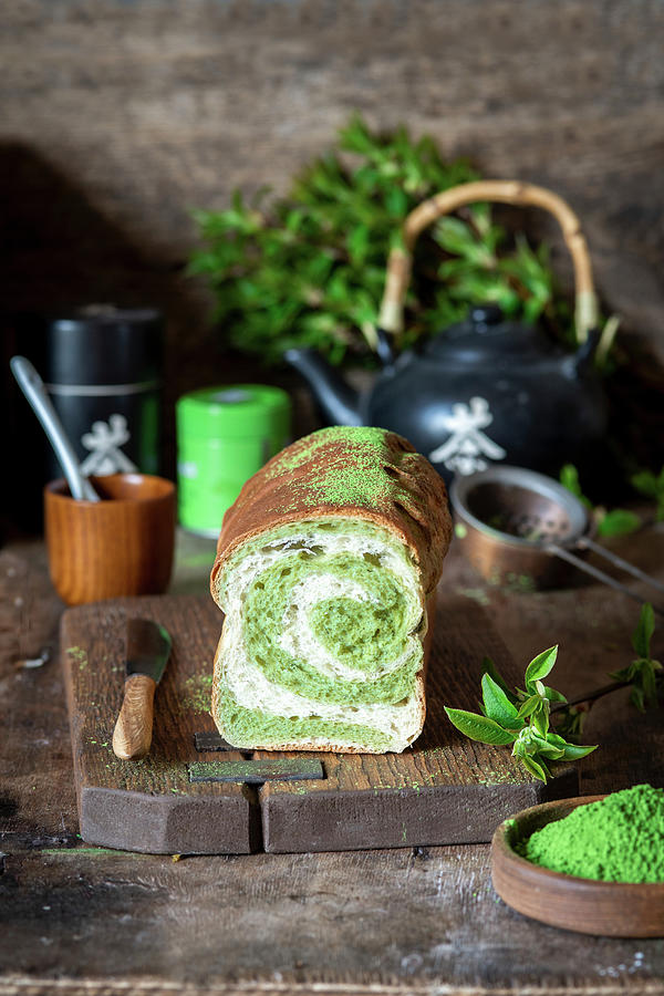 Yeast Bread With Matcha Powder Photograph by Irina Meliukh