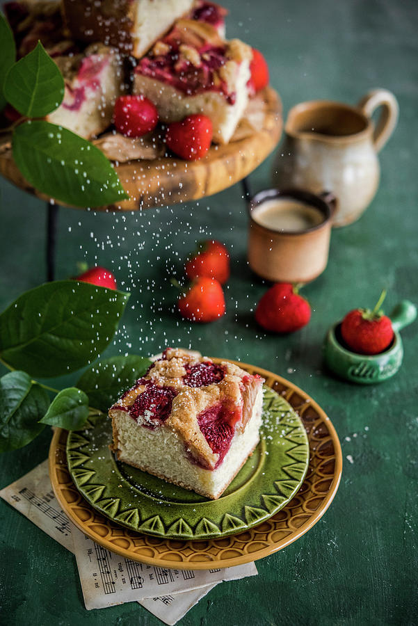 Yeast Dough Cake With Strawberry Photograph by Diana Kowalczyk
