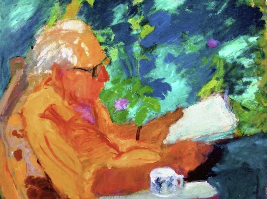 Yehuda Reading Painting by Galya Tarmu