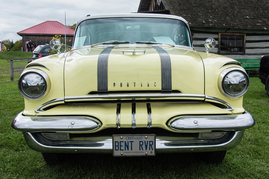 Vintage Photograph - Yellow 1955 Pontiac by Andrew Wilson
