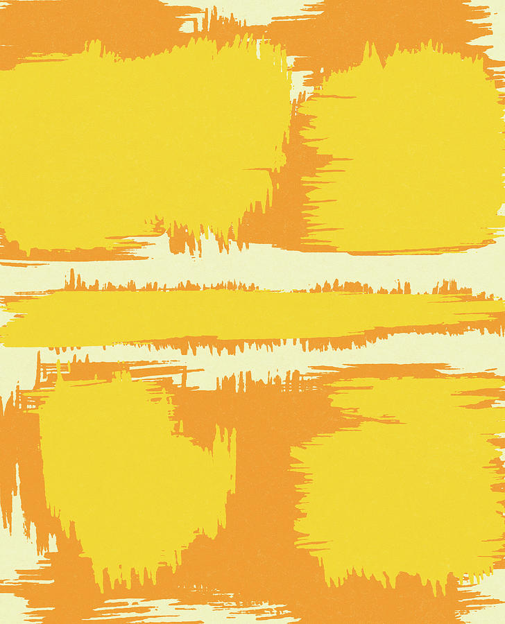 Abstract Drawing - Yellow Abstract Pattern by CSA Images
