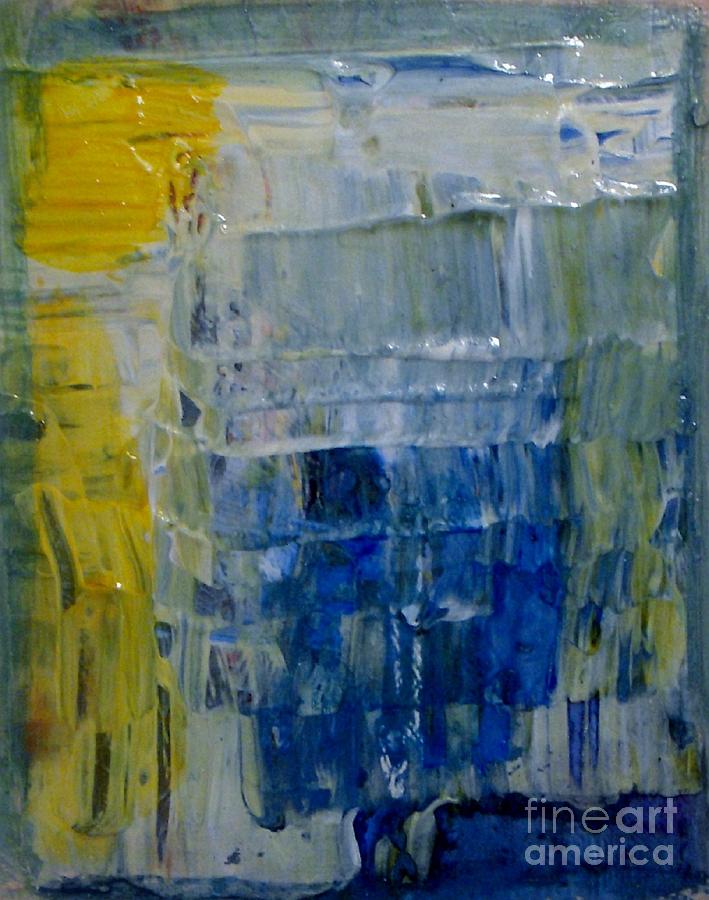 Yellow and Blue - abstract Painting by Vesna Antic