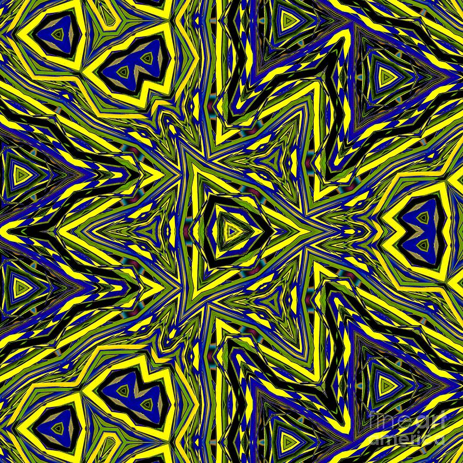 Yellow and Blue Geometric Design Photograph by Susan Rydberg