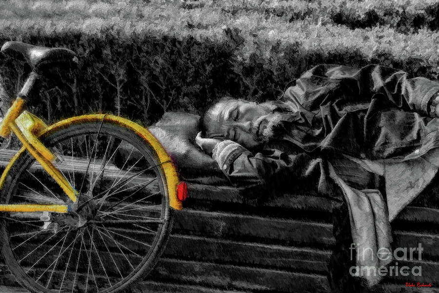 Yellow Bike Nap Photograph by Blake Richards