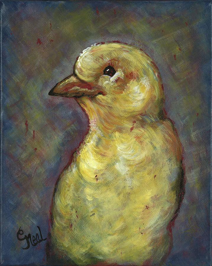 Yellow Bird Painting by Carol Neal