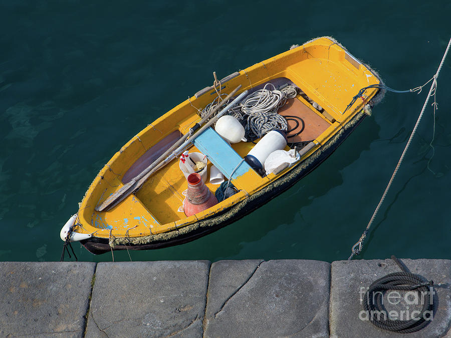 Yellow Boat, Positano, Italy Photograph by Harold Hall