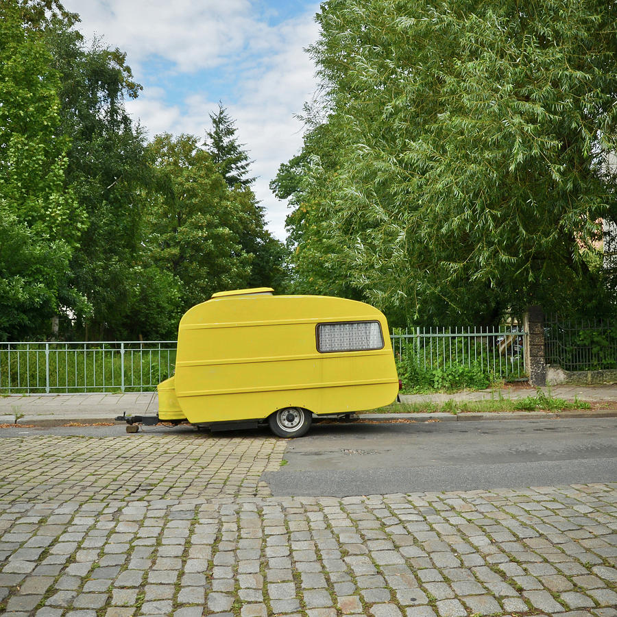 Yellow Camper Photograph by Gabriele Kappes