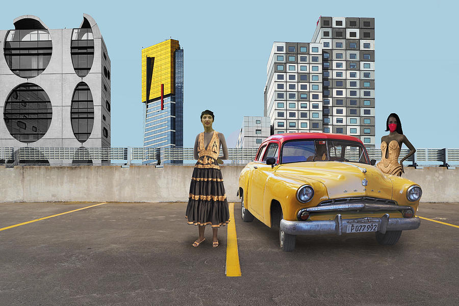 Surrealism Photograph - Yellow Car by Peter Hammer
