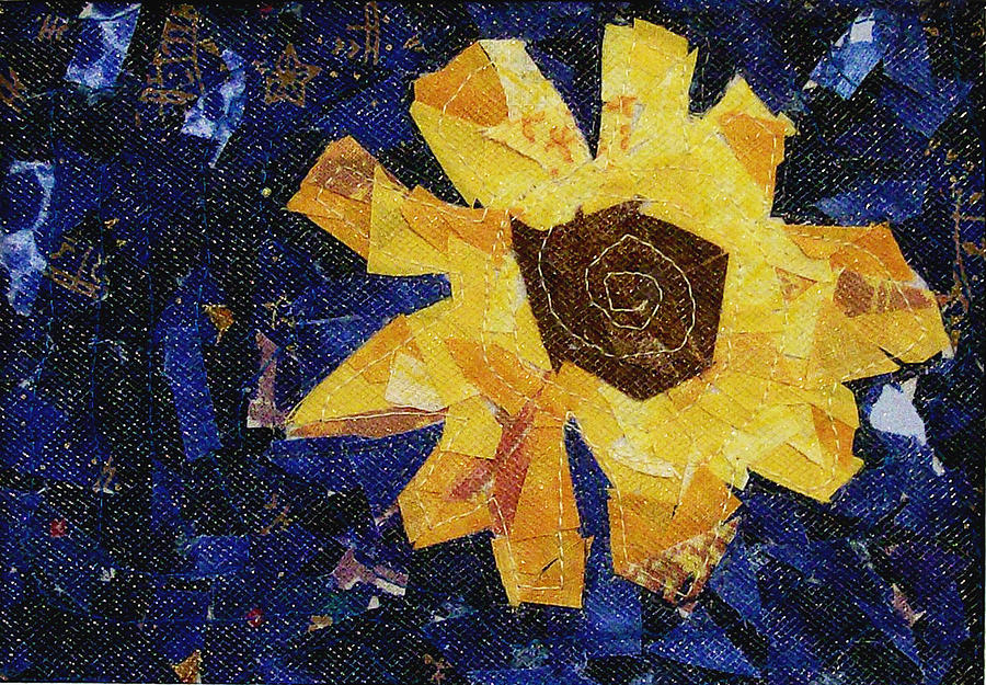 Yellow Flower Tapestry - Textile by Pam Geisel