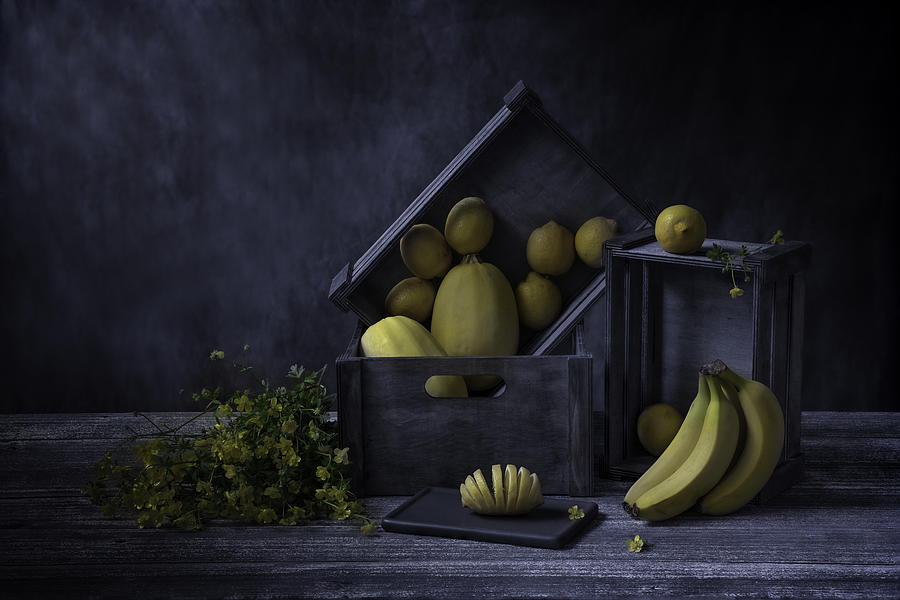 Flower Photograph - Yellow Fruits by Binbin Lu