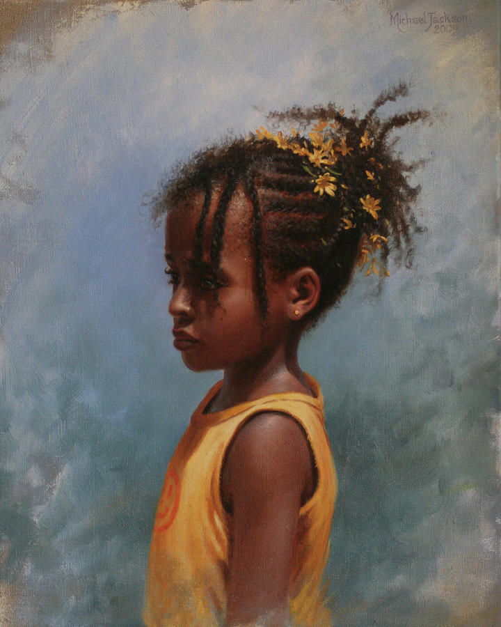 African American Photograph - Yellow Girl by Michael Jackson