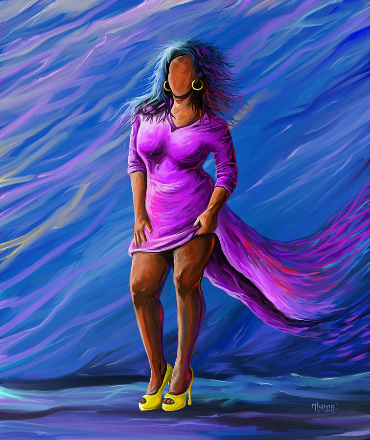 Yellow Heels Painting by Anthony Mwangi