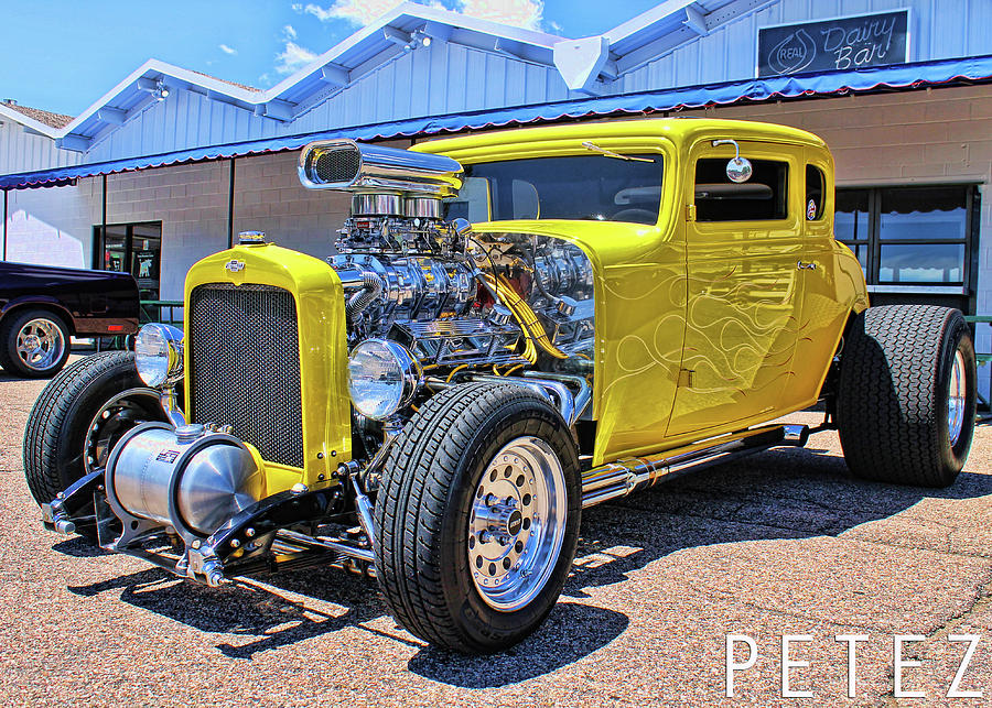 Yellow Hot Rod Photograph by Timothy Lewis - Fine Art America