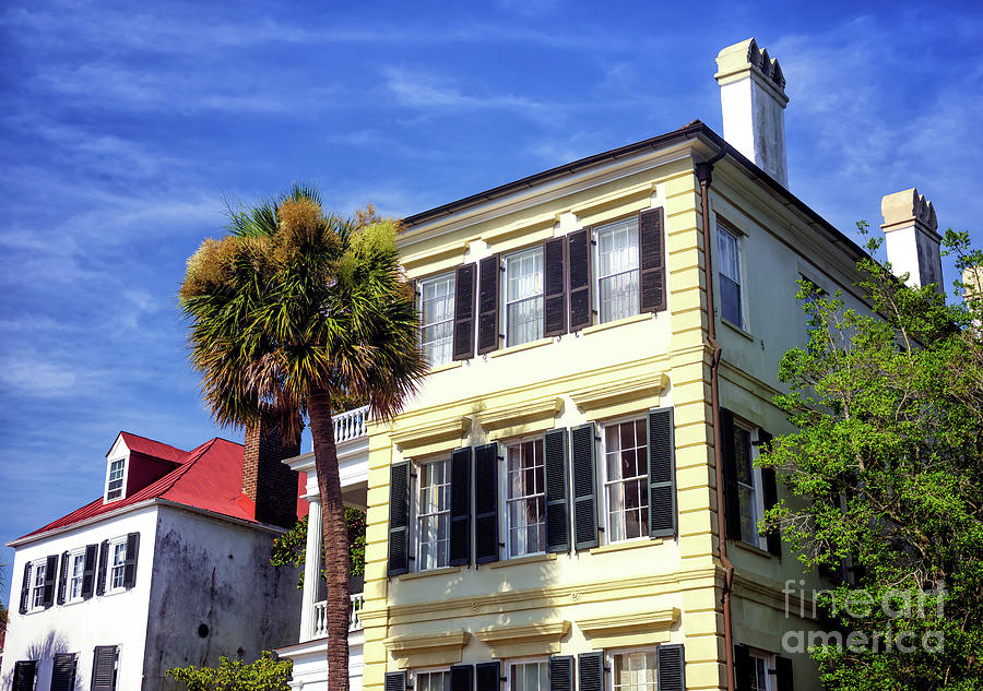 Yellow House on East Bay Street in Charleston Photograph by John Rizzuto