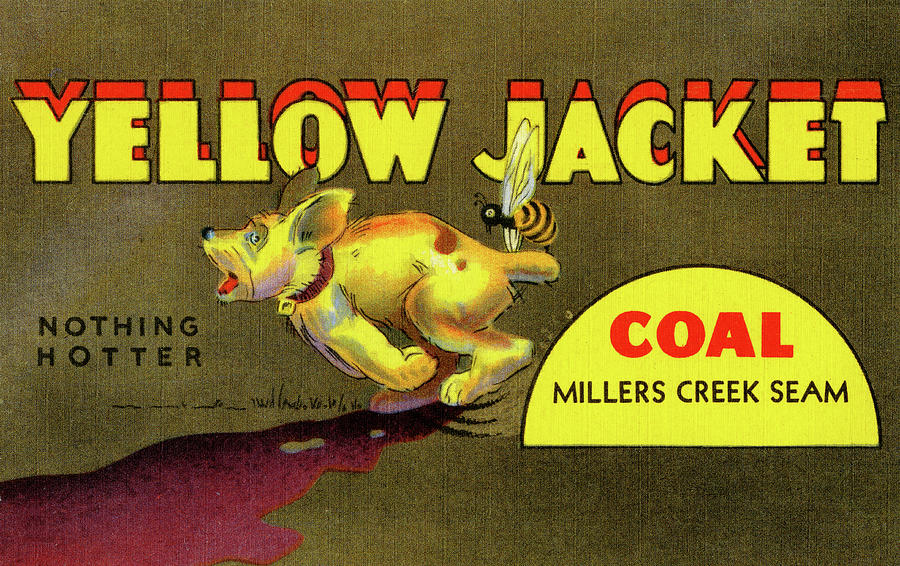 Yellow Jacket Coal Painting by Curt Teich & Company