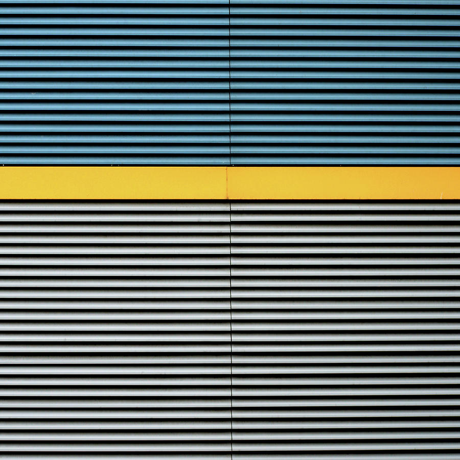 Square - Yellow Line Photograph by Stuart Allen