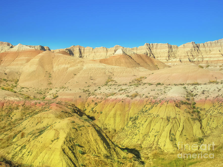 Yellow Mounds at Badlands Photograph by Benny Marty