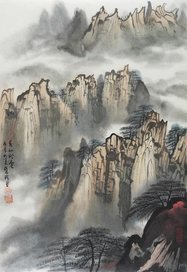 Yellow Mountain - Huangshan - Autumn Painting by Jenny Sanders