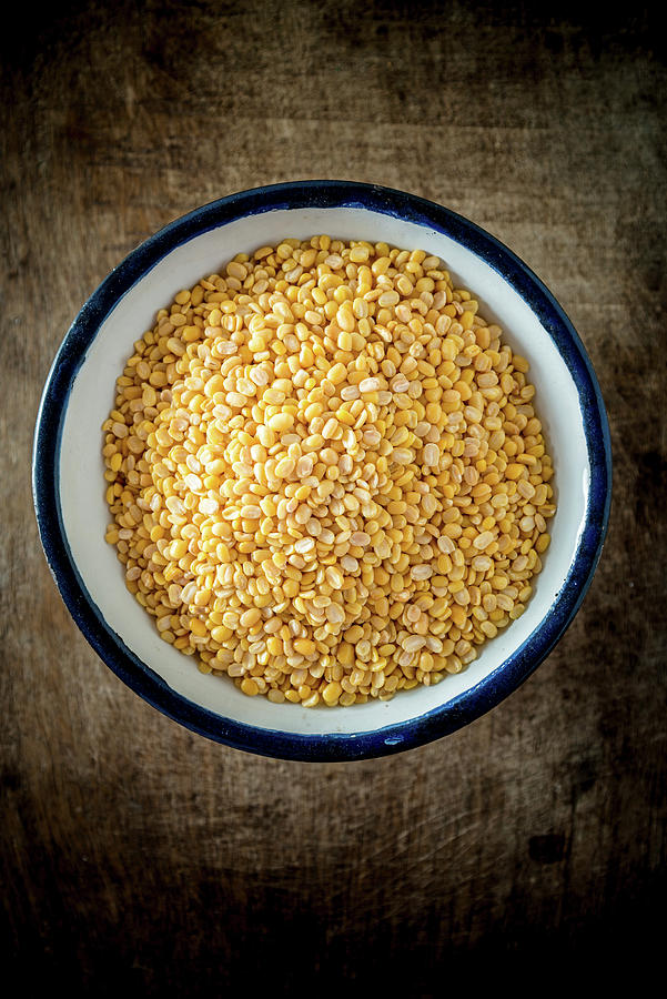Yellow Mung Beans In A Bowl Photograph by Nitin Kapoor
