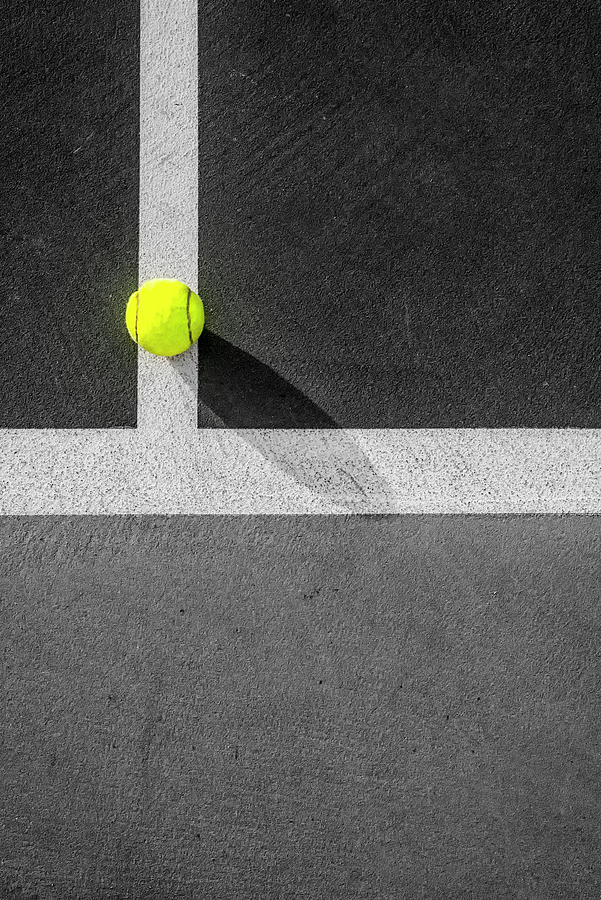 Tennis Ball On The Line Photograph by Joseph S Giacalone