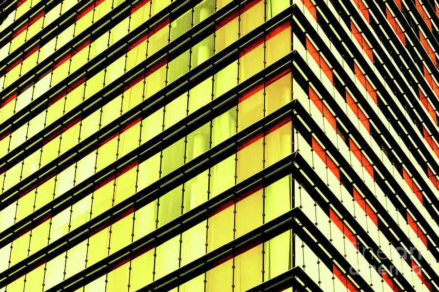 Yellow Orange Architectural Stripes by Toula Mavridou-Messer Yellow Orange Architectural Stripes by Toula Mavridou-Messer