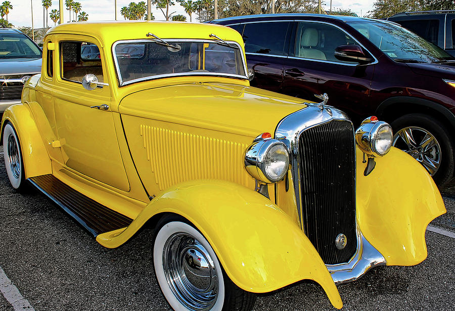 Yellow Plymouth Coupe Photograph by Mary Ellen Henry - Fine Art America