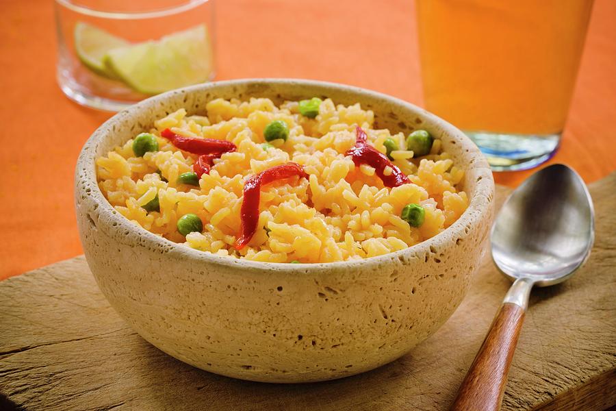 Yellow Rice With Peas And Peppers cuba Photograph by Colin Cooke