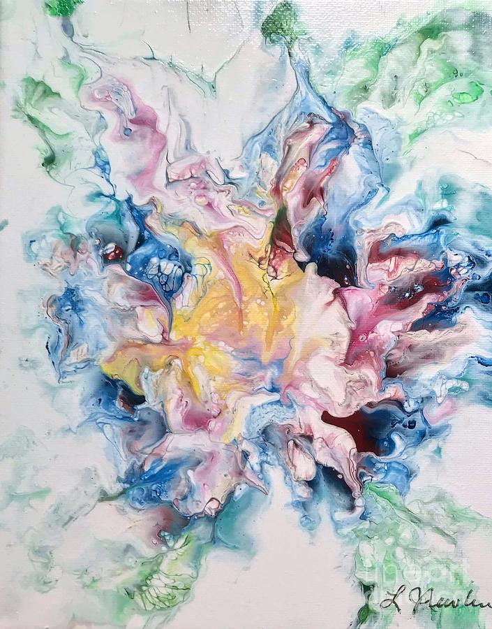 Yellow Rose 1 Painting by Linda Gustafson-Newlin