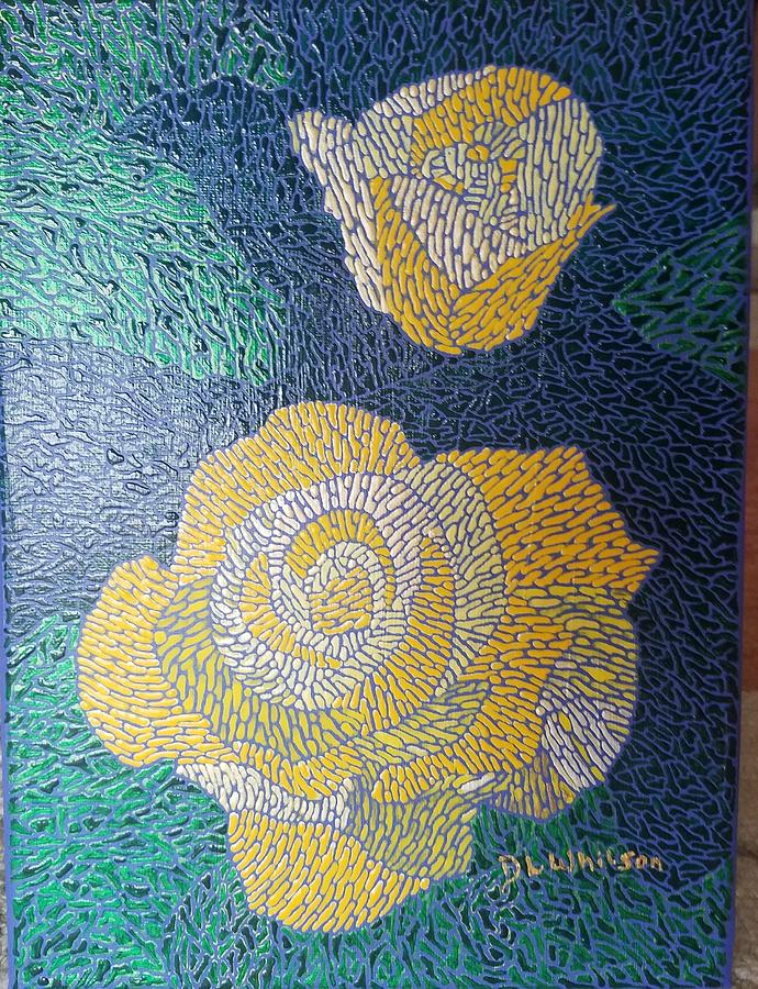 Yellow Rose Painting by DLWhitson