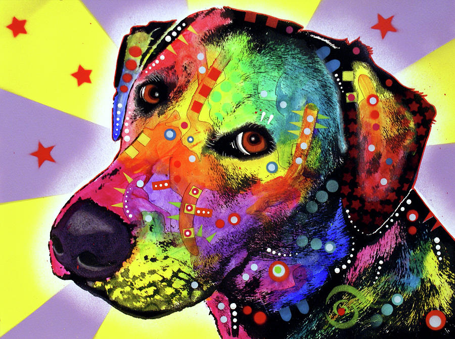 Animal Mixed Media - Yellow Sorta Lab by Dean Russo