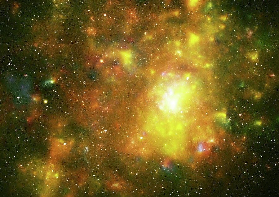 Yellow Space Galaxy by Sololos